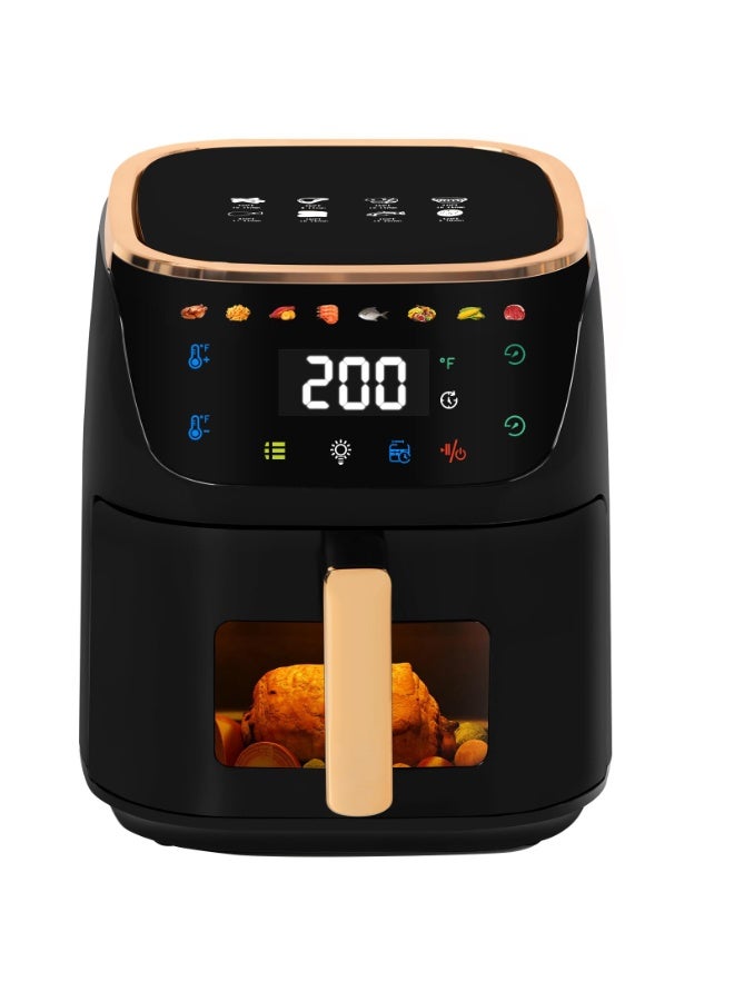 الحلم مقلاة هوائية، مقلاة هوائية كبيرة السعة 8QT، طباخ صحي بدون زيت، فرن مقلاة هوائية مع 8 إعدادات مسبقة، مقلاة هوائية 1500 واط لوجبات سريعة، للاستخدام المنزلي - Image 1